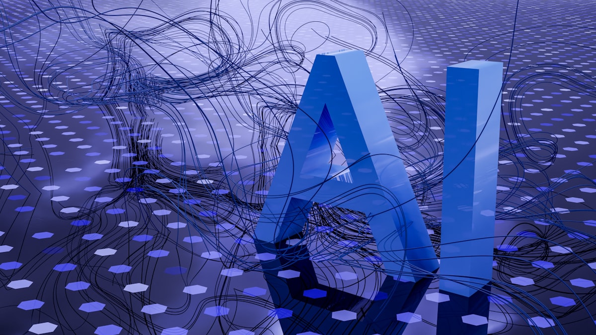 Working with AI tools on a laptop