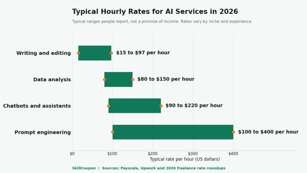 chart of typical hourly rates for AI services